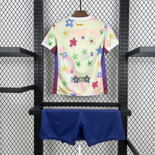 Barcelona 2025/26 Flower Special Edition Kids Kit