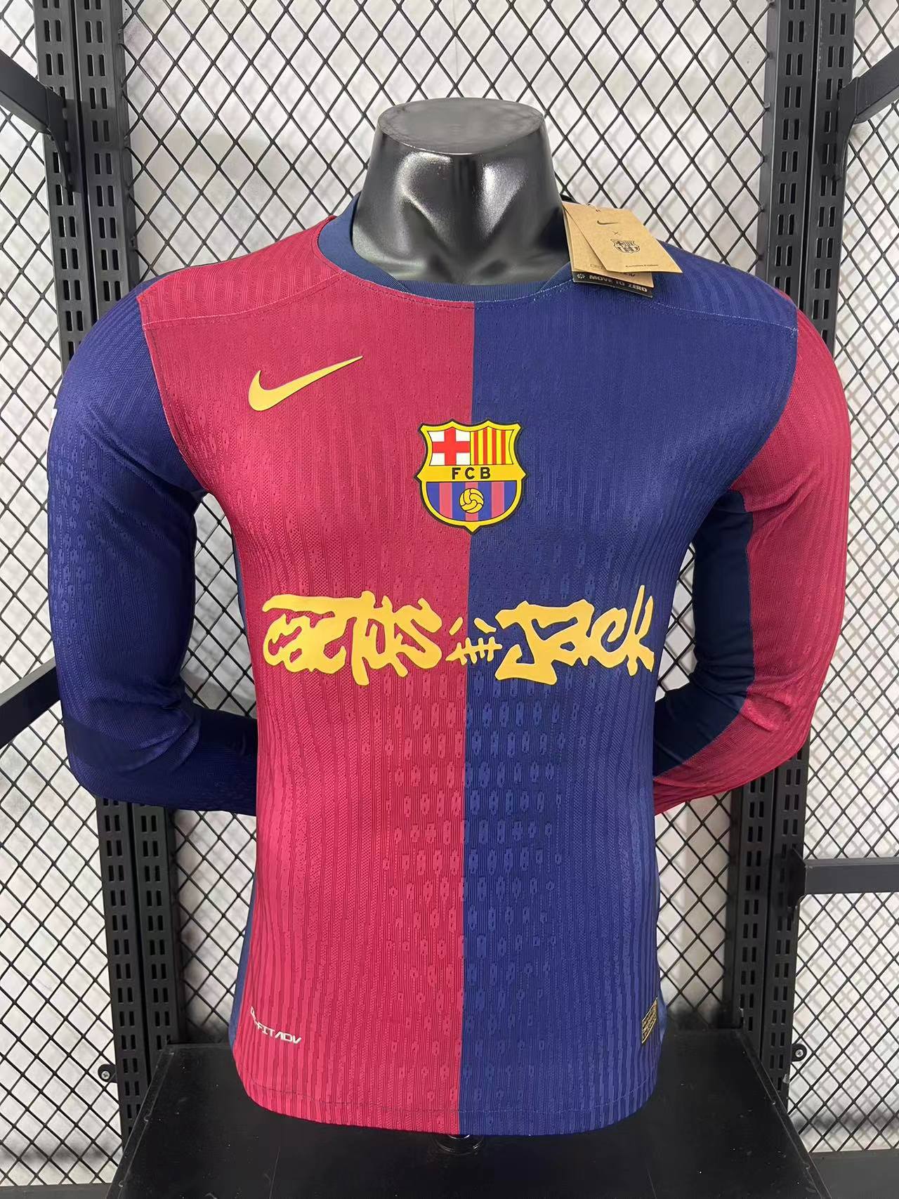 2025 Barca x Travis Scott Long sleeves Special shirt