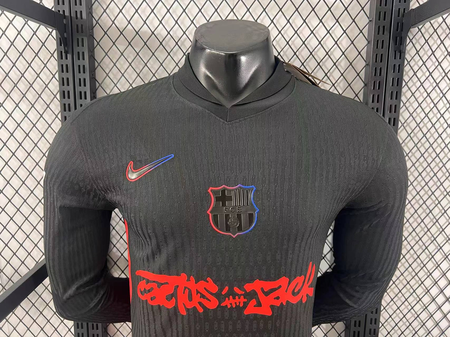 2025 Barca x Travis Scott Away Long sleeves Special shirt