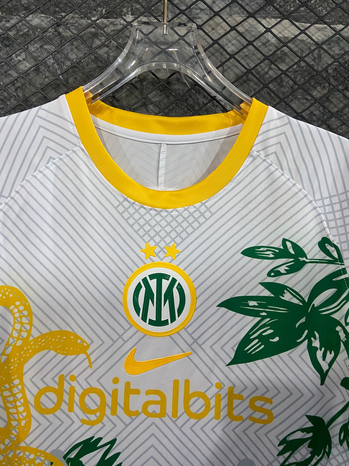 Maillot Inter Milan Double Serpent Jaune Blanc 24/25