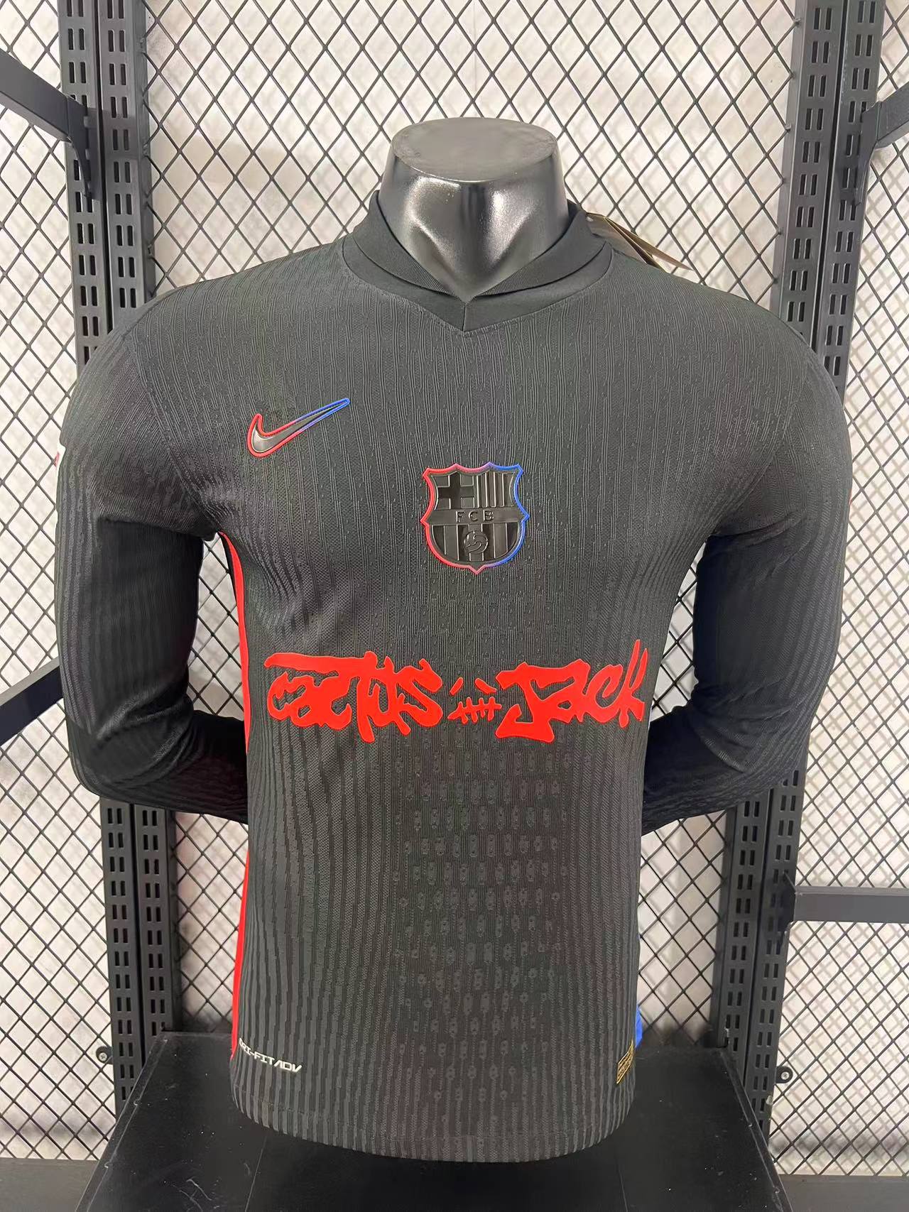 2025 Barca x Travis Scott Away Long sleeves Special shirt