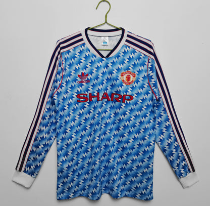 1990/92 Manchester United away long sleeved jersey