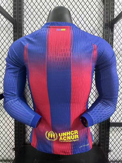 25/26 Barcelona home long sleeved jersey