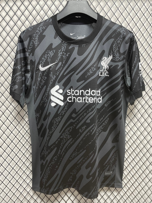 Maillot de gardien de but Liverpool noir gris 24/25
