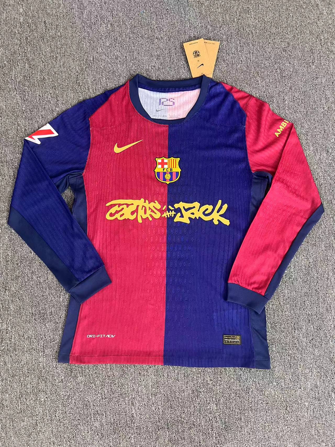2025 Barca x Travis Scott Long sleeves Special shirt