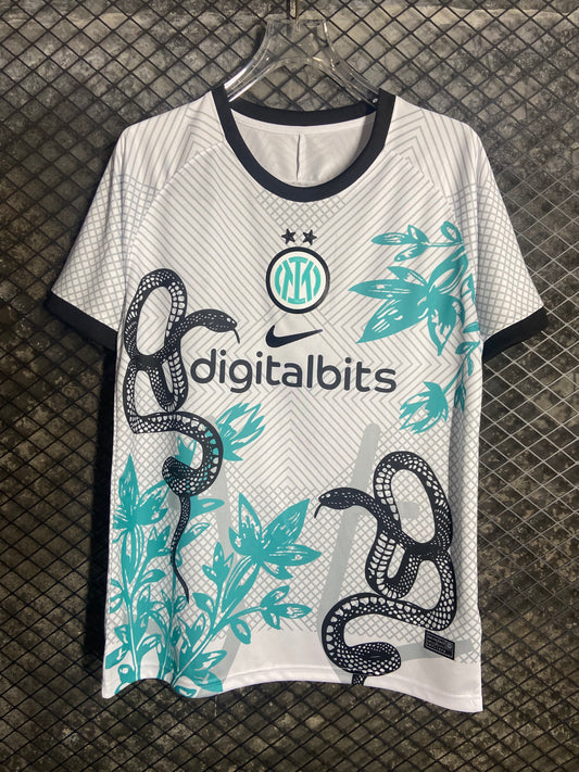 Maillot d'entraînement pré-match Inter Milan Double Black Snake White 24/25