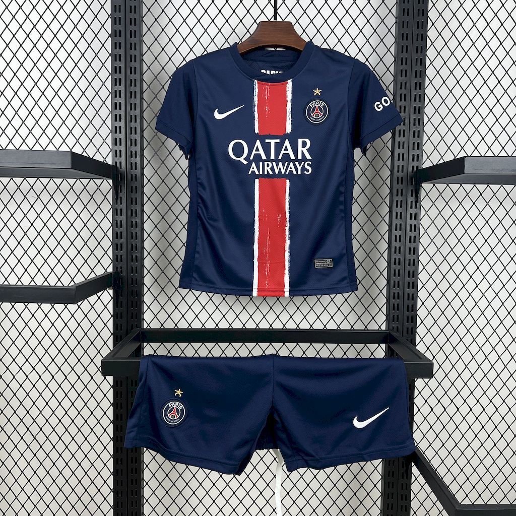PSG 2024/25 Home Kids Kit (with stars)