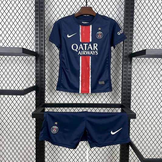 PSG 2024/25 Home Kids Kit (with stars)