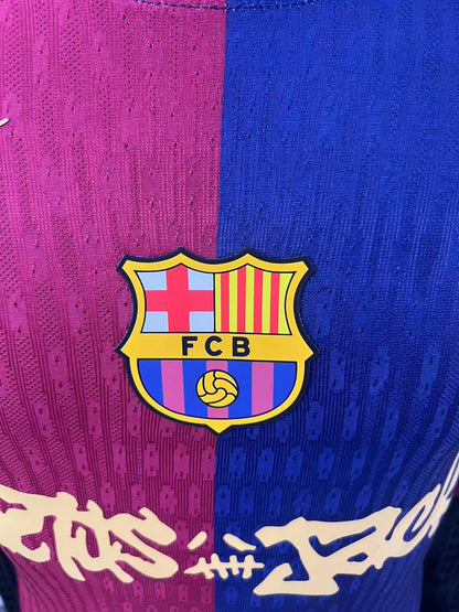 2025 Barca x Travis Scott Long sleeves Special shirt