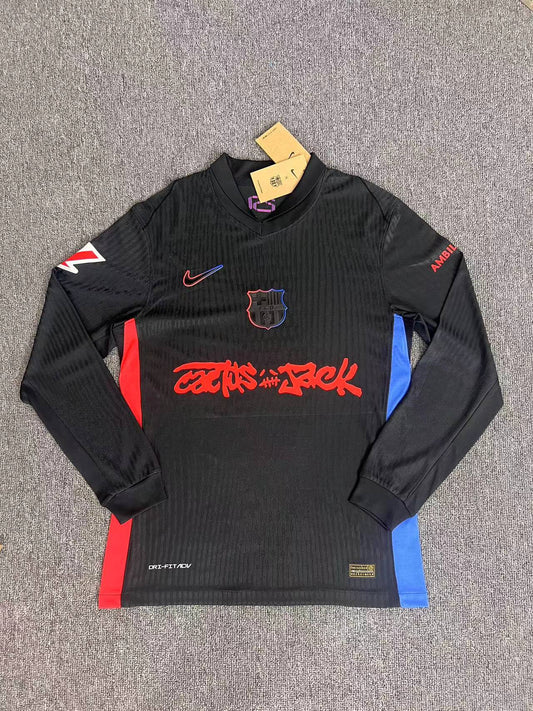 2025 Barca x Travis Scott Away Long sleeves Special shirt